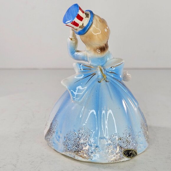 Vintage Josef Originals July 4th Liberty Bell Patriotic Belle Girl Wearing Hat - Picture 6 of 11